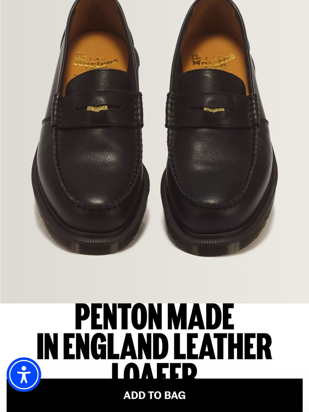 PENTON MADE IN ENGLAND LEATHER LOAFER unisex